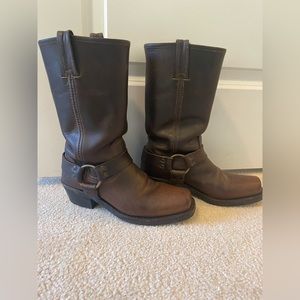 Brown Frye Harness Boots